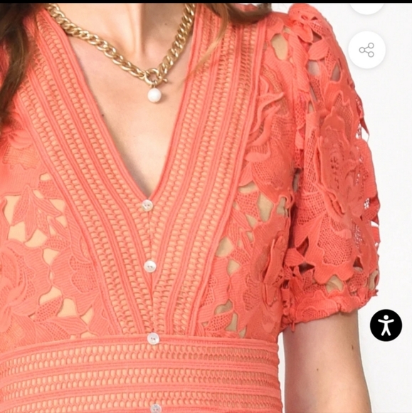 Adelyn Rae Adrian Crochet Lace Dress - Picture 3 of 12